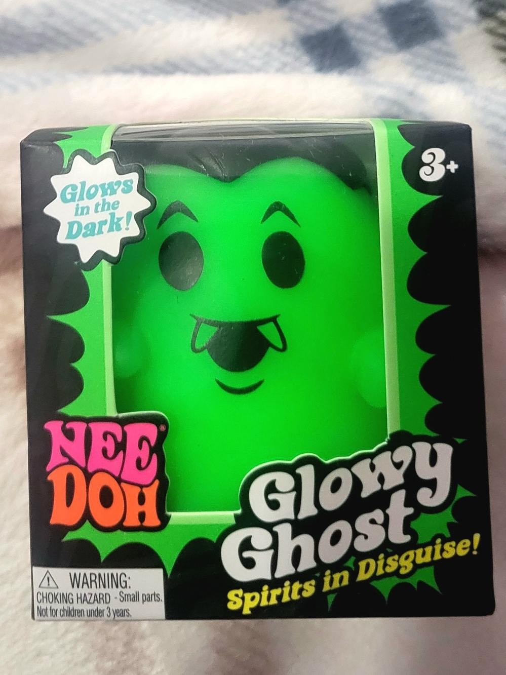 Nee Doh Glowy Ghost Green Glow-in-the-Dark Squishy Vampire NEW